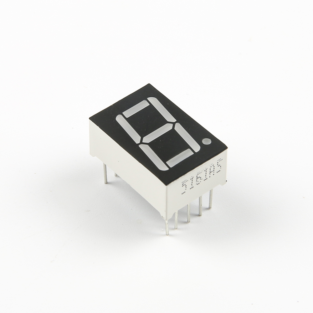 Светодиодный 1-разрядный индикатор на 7 сегментов 0.56 красный (CC)